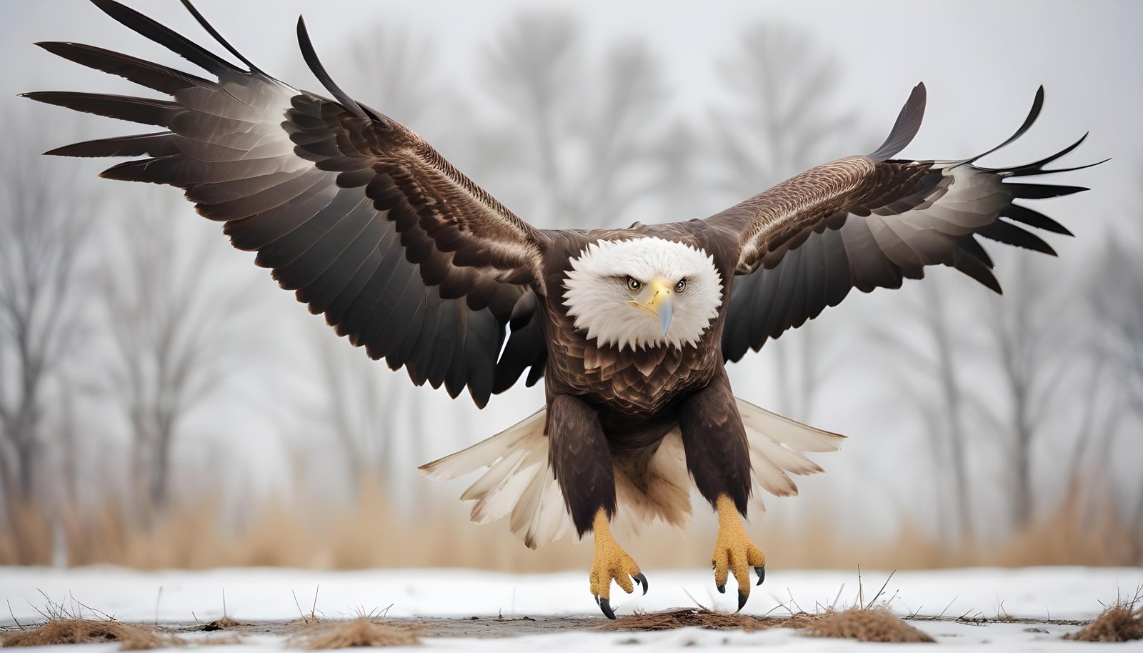 Majestic Eagle Bird of Prey Wildlife Portrait Isolated on Natural Background