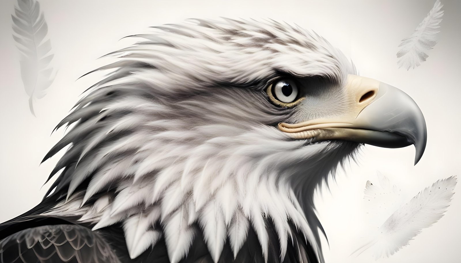 Majestic Eagle Bird of Prey Wildlife Portrait Isolated on Natural Background