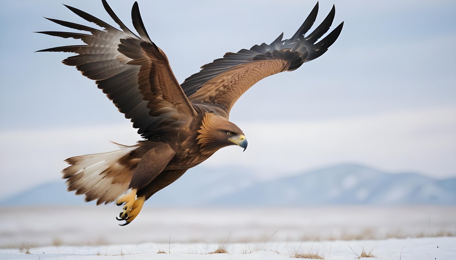Majestic Eagle Bird of Prey Wildlife Portrait Isolated on Natural Background