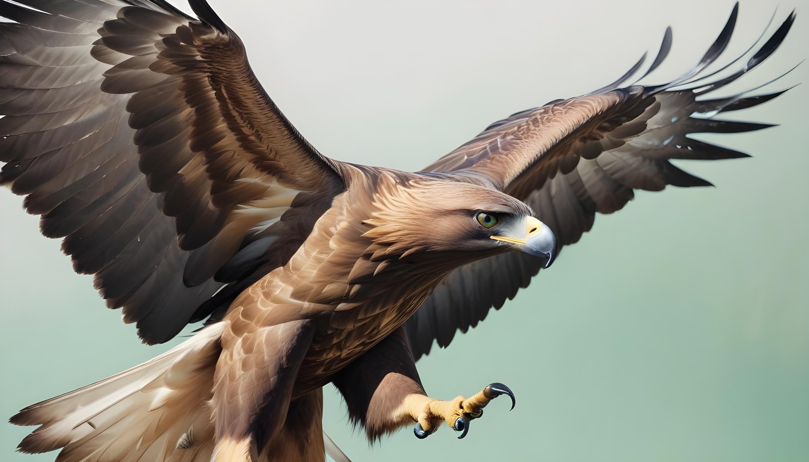 Majestic Eagle Bird of Prey Wildlife Portrait Isolated on Natural Background
