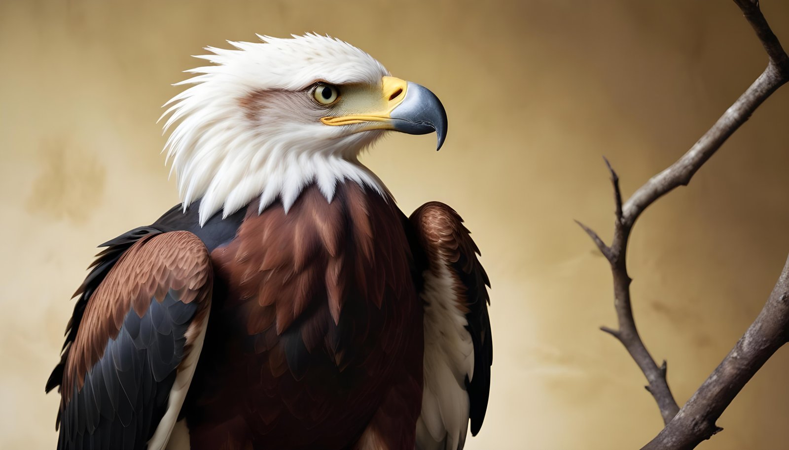 Majestic Eagle Bird of Prey Wildlife Portrait Isolated on Natural Background