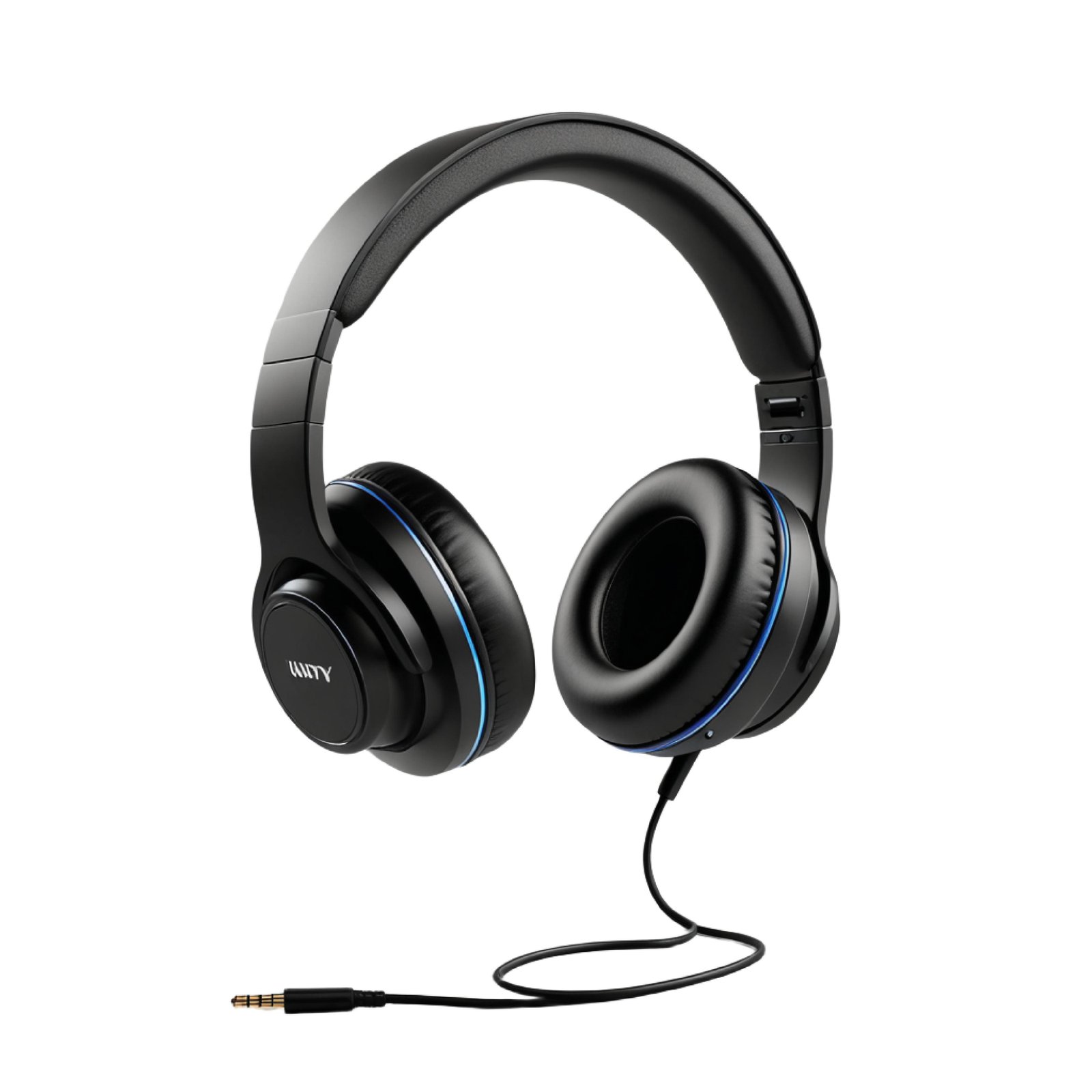Modern Over Ear Headphones Isolated on White Background