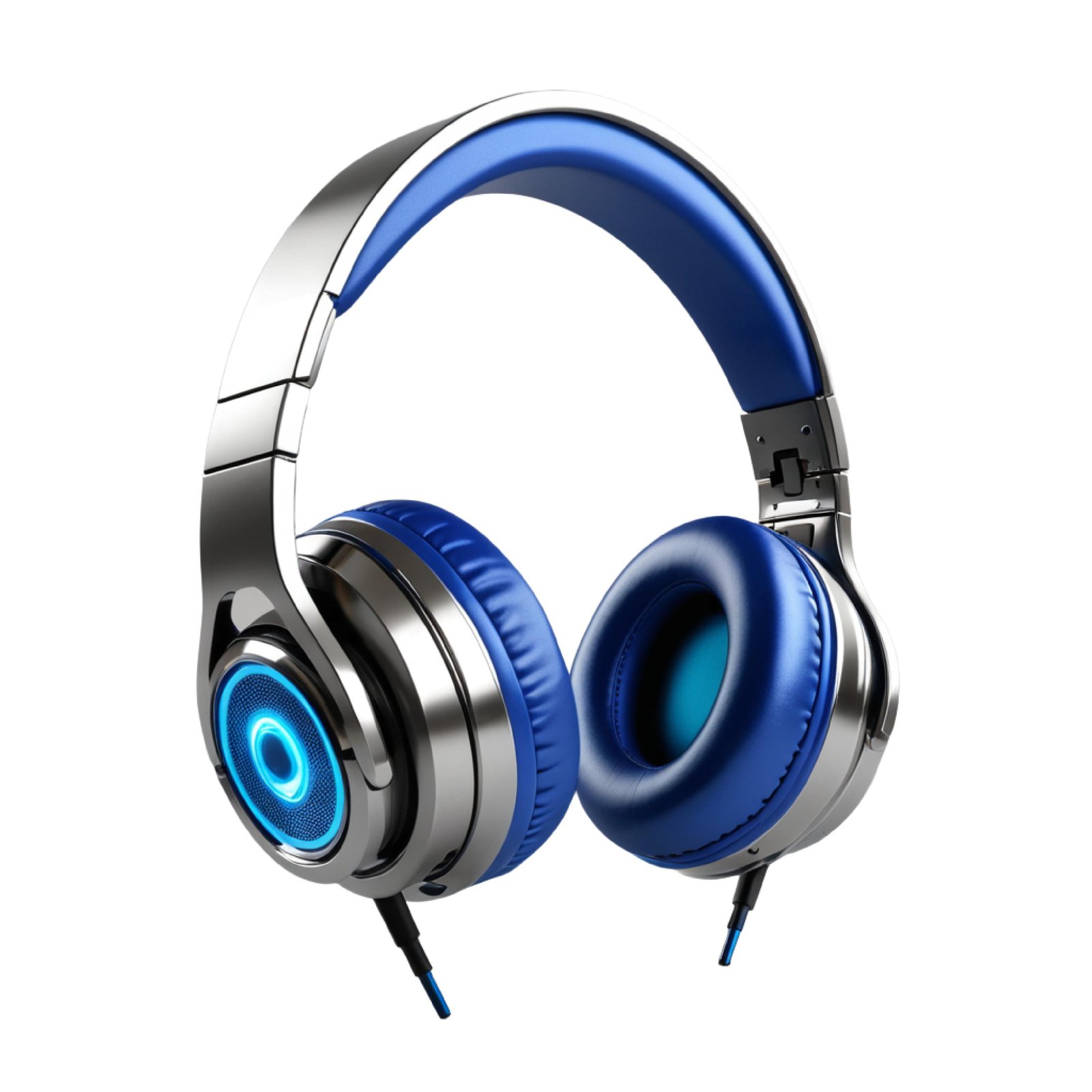 Modern Over Ear Headphones Isolated on White Background