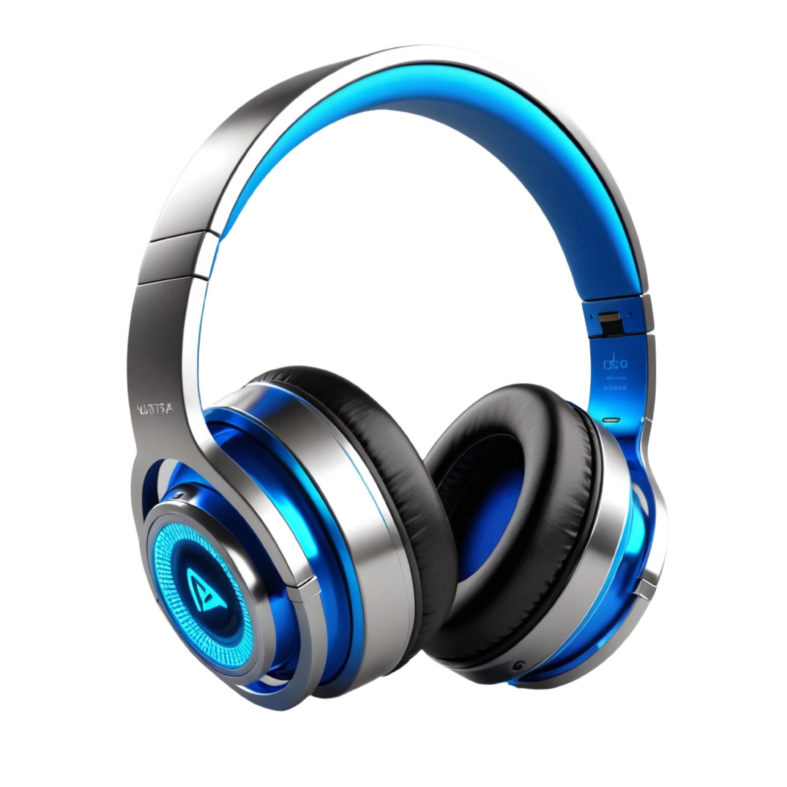 Modern Over Ear Headphones Isolated on White Background