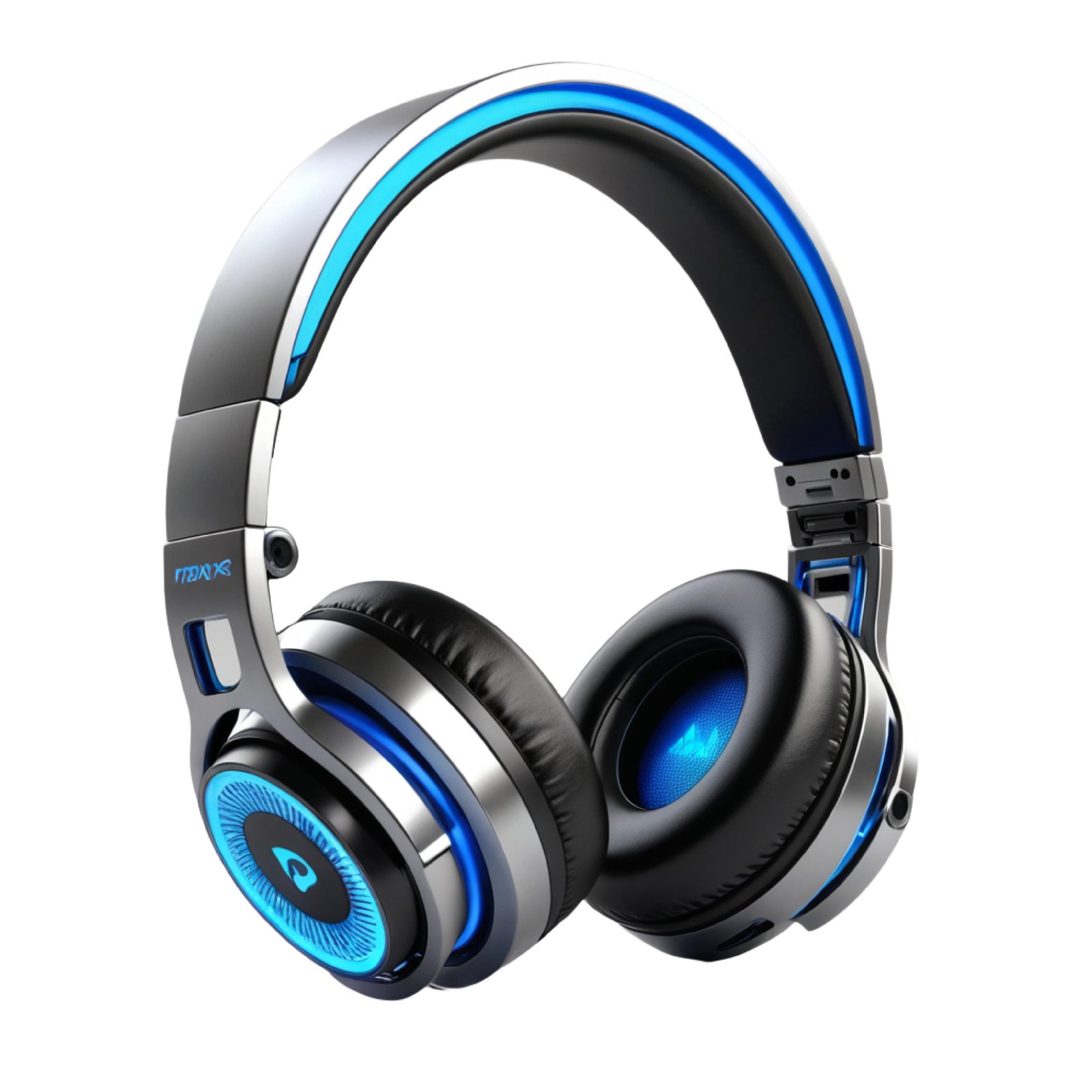 Modern Over Ear Headphones Isolated on White Background