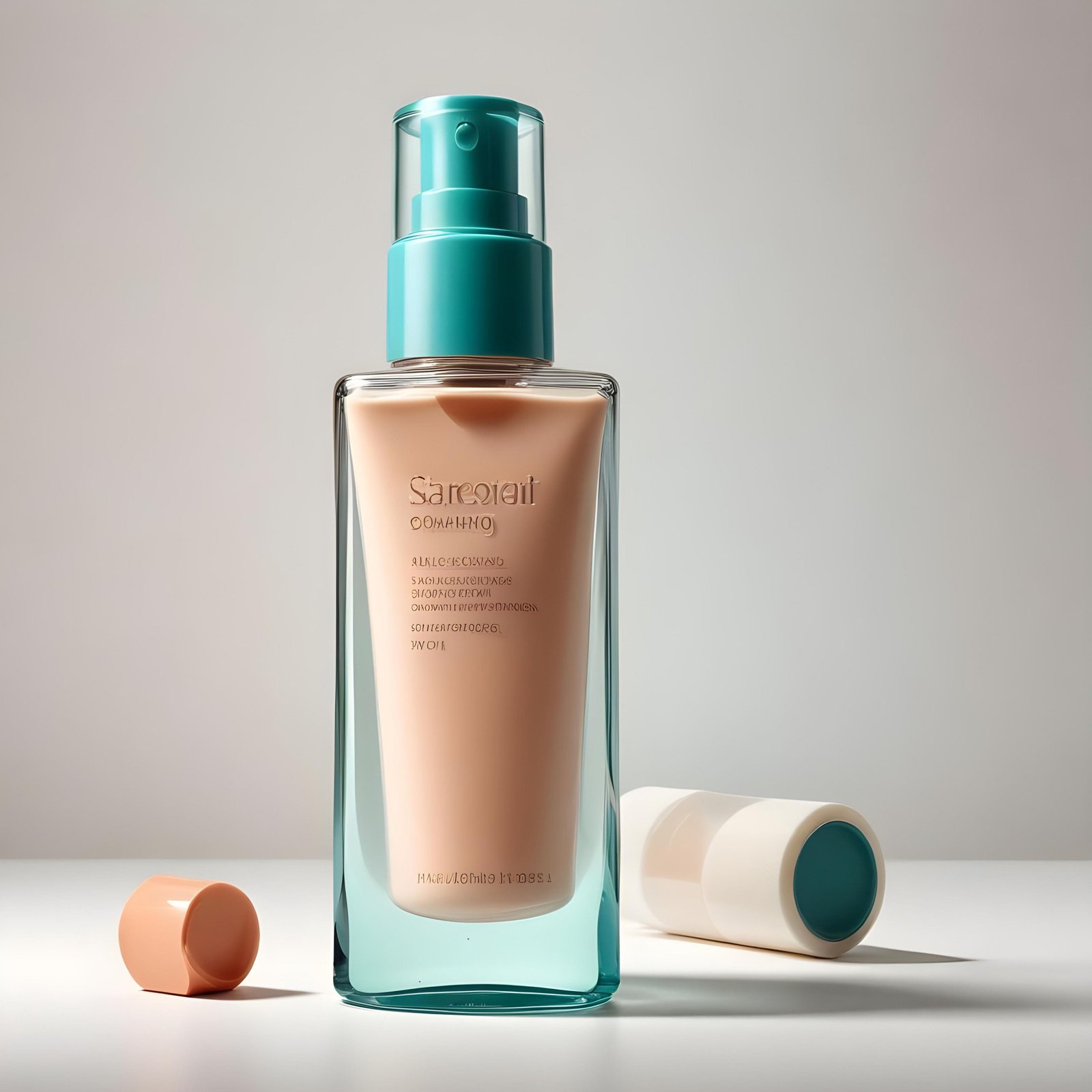 Premium Cosmetic Skincare Serum Bottle Mockup Isolated on Clean Background