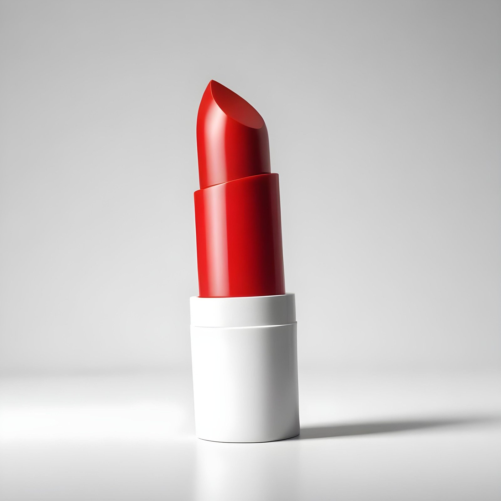 Premium Red Lipstick Cosmetic Product Mockup Isolated on Clean Background