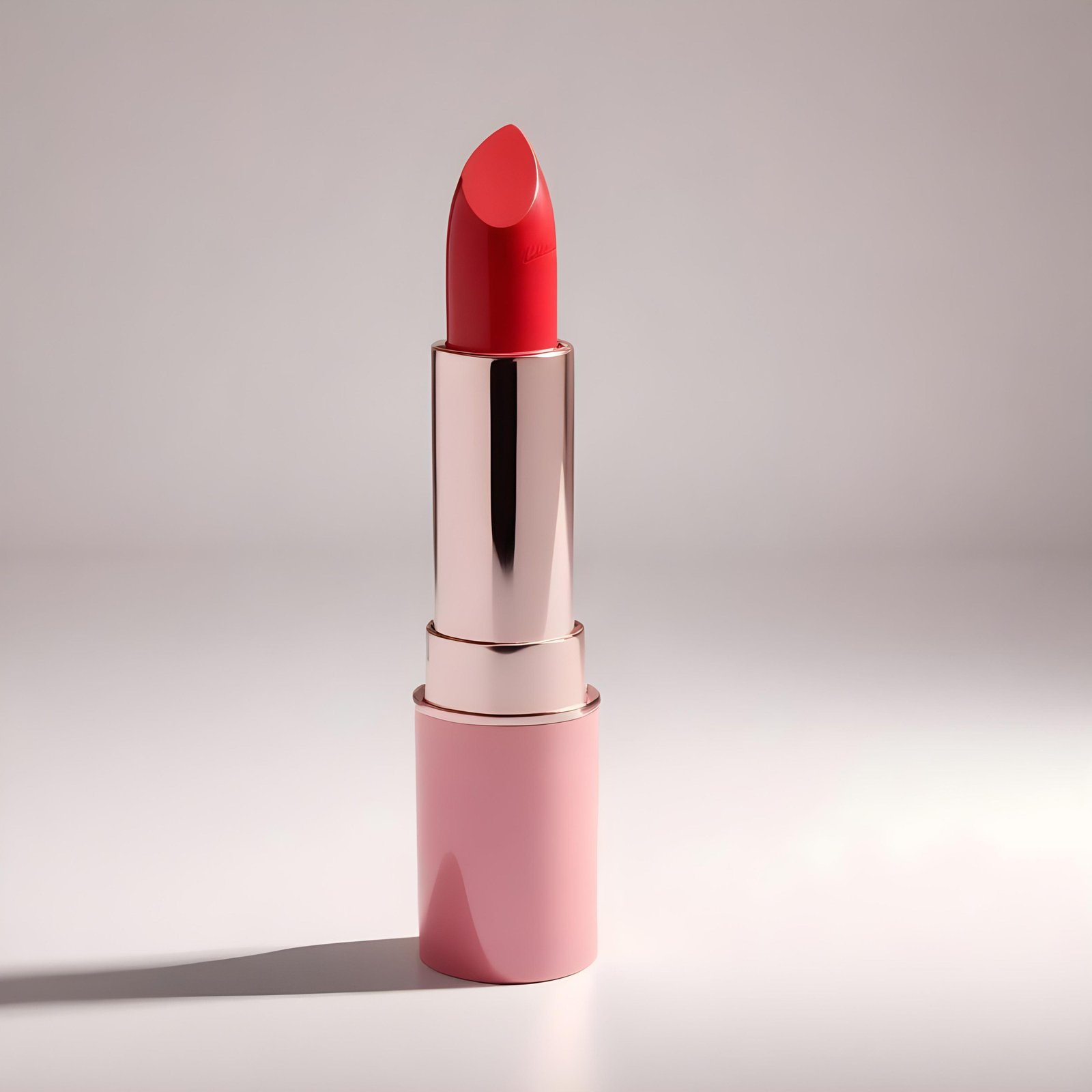 Premium Red Lipstick Cosmetic Product Mockup Isolated on Clean Background