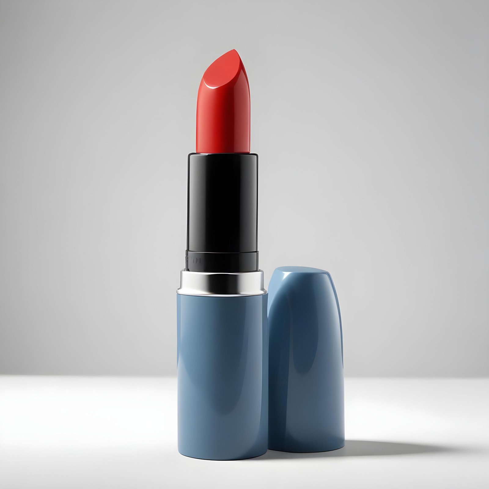 Premium Red Lipstick Cosmetic Product Mockup Isolated on Clean Background