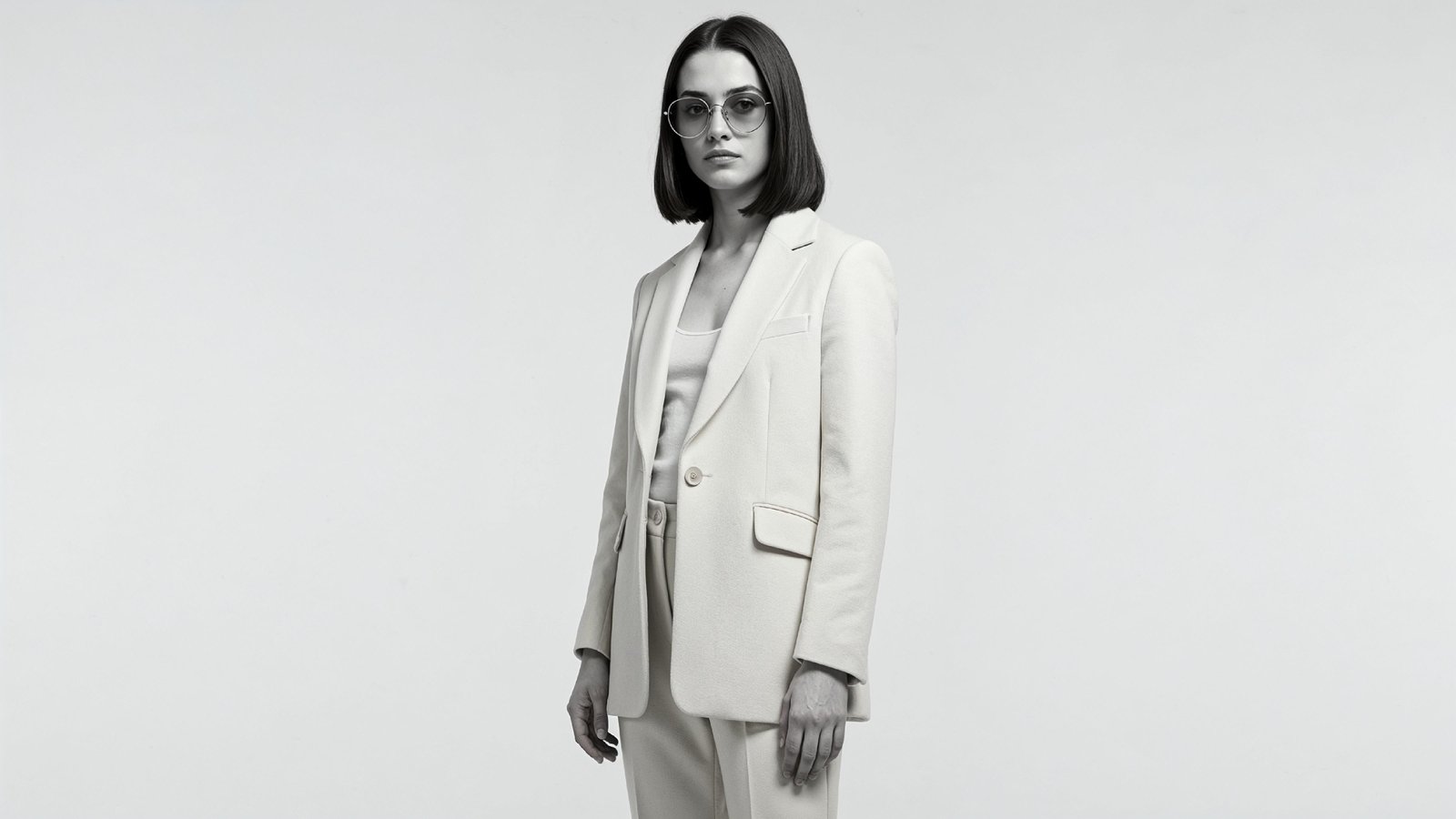 Stylish Young Woman Wearing Elegant Coat and Modern Fashion Outfit
